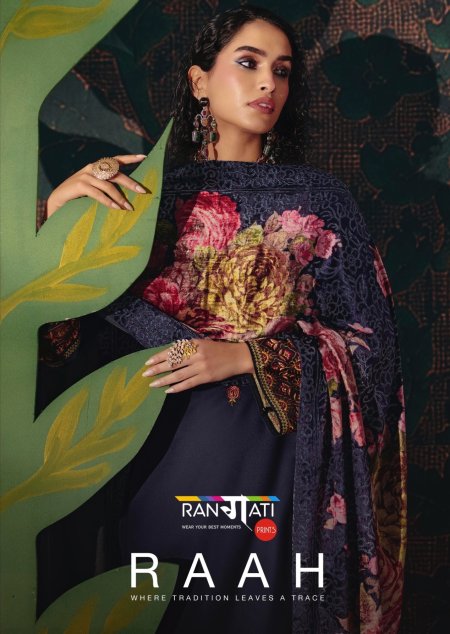 Raah By Rangati Pashmina Satin Dress Materials 